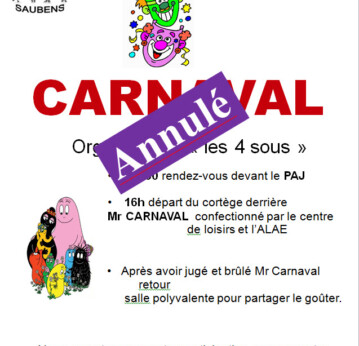CARNAVAL : annulé